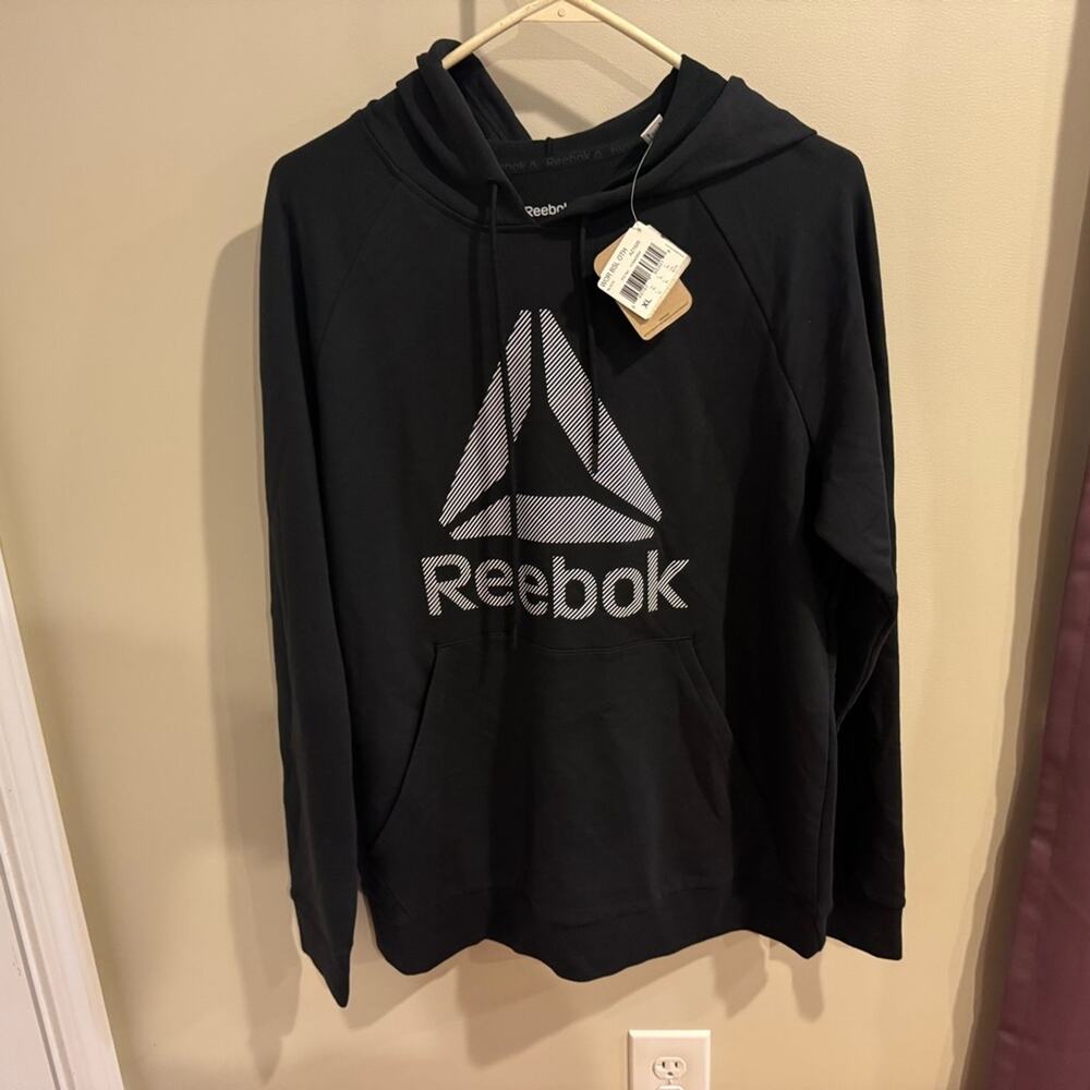 Reebok Black Pullover Hoodie with Logo Size XL NWT